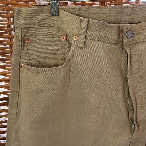 Limited Levis 501 White Oak Cone Denim 2015 Jeans 42 x 30 - Picture 5 of 11